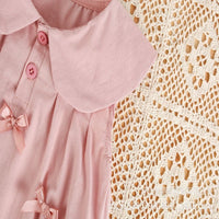 Load image into Gallery viewer, Baby Girls Solid Color Bow Rompers Wholesale 26012706
