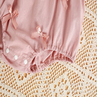 Load image into Gallery viewer, Baby Girls Solid Color Bow Rompers Wholesale 26012706
