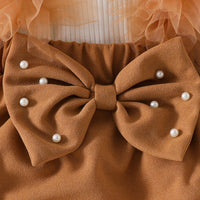 Load image into Gallery viewer, Baby Girls Color-blocking Bow Rompers Wholesale 26012708

