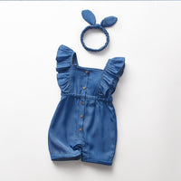 Load image into Gallery viewer, Baby Girls Solid Color Rompers Wholesale 26020310

