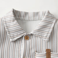 Load image into Gallery viewer, 2 Pieces Set Baby Kid Boys Striped Shirts And Solid Color Pants Wholesale 26020313
