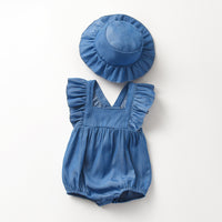 Load image into Gallery viewer, Baby Girls Solid Color Rompers Wholesale 26020317
