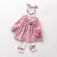 Load image into Gallery viewer, 2 Pieces Set Baby Kid Girls Flower Tops And Bow Pants Wholesale 26020332
