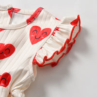 Load image into Gallery viewer, Baby Girls Love heart Expression Rompers Wholesale 26020334
