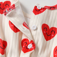Load image into Gallery viewer, Baby Girls Love heart Expression Rompers Wholesale 26020334
