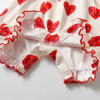 Load image into Gallery viewer, Baby Girls Love heart Expression Rompers Wholesale 26020334

