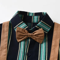 Load image into Gallery viewer, Baby Kid Boys Striped Color-blocking Jumpsuits Wholesale 26020337
