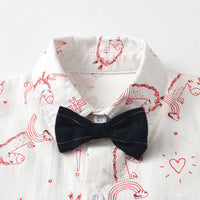 Load image into Gallery viewer, 2 Pieces Set Baby Kid Boys Animals Cartoon Shirts And Striped Pants Wholesale 26020338
