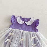 Load image into Gallery viewer, Baby Girls Solid Color Bow Dresses Wholesale 26030903

