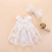 Load image into Gallery viewer, Baby Girls Solid Color Bow Dresses Wholesale 26030905
