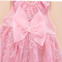 Load image into Gallery viewer, Baby Girls Solid Color Bow Dresses Wholesale 26030905
