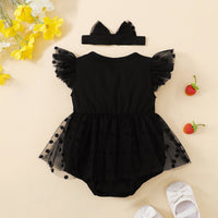Load image into Gallery viewer, Baby Girls Solid Color Bow Rompers Wholesale 26030909
