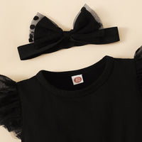 Load image into Gallery viewer, Baby Girls Solid Color Bow Rompers Wholesale 26030909
