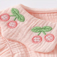 Load image into Gallery viewer, Baby Girls Fruit Muslin&amp;Ribbed Rompers Wholesale 26030910
