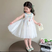 Load image into Gallery viewer, Baby Kid Girls Flower Embroidered Dresses Wholesale 26030914
