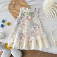 Load image into Gallery viewer, Baby Kid Girls Color-blocking Flower Dresses Wholesale 26030915
