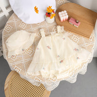 Load image into Gallery viewer, 2 Pieces Set Baby Girls Flower Print Rompers And Hats Wholesale 26030917
