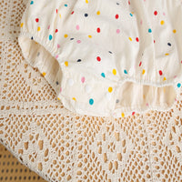 Load image into Gallery viewer, Baby Girls Flower Polka dots Embroidered Rompers Wholesale 26030918
