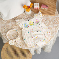 Load image into Gallery viewer, Baby Girls Flower Polka dots Embroidered Rompers Wholesale 26030918
