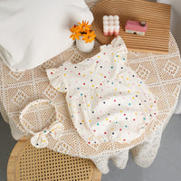 Load image into Gallery viewer, Baby Girls Flower Polka dots Embroidered Rompers Wholesale 26030918
