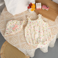 Load image into Gallery viewer, Baby Girls Flower Print Rompers Wholesale 26030924
