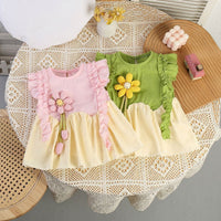 Load image into Gallery viewer, Baby Girls Color-blocking Dresses Wholesale 26030928
