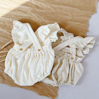Load image into Gallery viewer, Baby Girls Solid Color Rompers Wholesale 26030929
