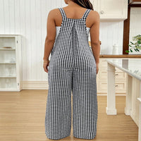 Load image into Gallery viewer, Women Checked Jumpsuits Wholesale 26031744
