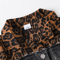 Load image into Gallery viewer, Baby Kid Girls Color-blocking Leopard print Dresses Wholesale 26031747
