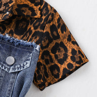 Load image into Gallery viewer, Baby Kid Girls Color-blocking Leopard print Dresses Wholesale 26031747
