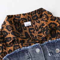 Load image into Gallery viewer, Baby Kid Girls Color-blocking Leopard print Dresses Wholesale 26031747
