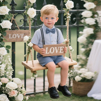 Load image into Gallery viewer, 2 Pieces Set Baby Kid Boys Solid Color Striped Shirts And Shorts Wholesale 26040201

