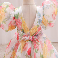 Load image into Gallery viewer, Baby Kid Girls Flower Print Princess Dresses Wholesale 26040202

