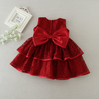 Load image into Gallery viewer, Baby Kid Girls Solid Color Bow Dresses Wholesale 26040203
