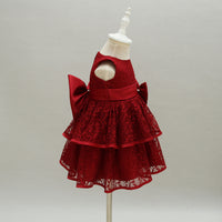 Load image into Gallery viewer, Baby Kid Girls Solid Color Bow Dresses Wholesale 26040203
