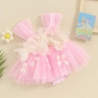 Load image into Gallery viewer, Baby Girls Solid Color Flower Rompers Wholesale 26040204
