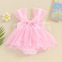 Load image into Gallery viewer, Baby Girls Solid Color Flower Rompers Wholesale 26040204
