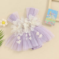 Load image into Gallery viewer, Baby Girls Solid Color Flower Rompers Wholesale 26040204
