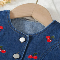 Load image into Gallery viewer, 2 Pieces Set Baby Kid Girls Solid Color Fruit Embroidered Tank Tops And Shorts Wholesale 26040206
