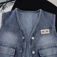 Load image into Gallery viewer, 3 Pieces Set Baby Kid Boys Letters T-Shirts Solid Color Vests Waistcoats And Shorts Wholesale 26040207
