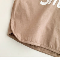 Load image into Gallery viewer, 2 Pieces Set Baby Kid Unisex Letters T-Shirts And Solid Color Shorts Wholesale 26040208
