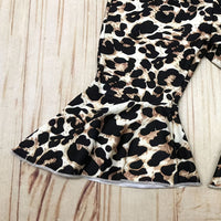 Load image into Gallery viewer, 3 Pieces Set Baby Kid Girls Solid Color Tops Leopard Bow Pants And Headwear Wholesale 26040213

