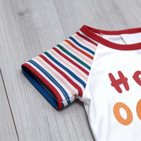 Load image into Gallery viewer, 2 Pieces Set Baby Kid Girls Striped Letters T-Shirts And Shorts Wholesale 26040215
