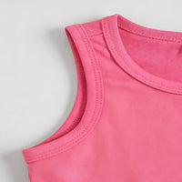 Load image into Gallery viewer, 2 Pieces Set Baby Kid Girls Flower Embroidered Tank Tops And Solid Color Shorts Wholesale 26040216
