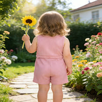 Load image into Gallery viewer, Baby Kid Girls Solid Color Bow Rompers Wholesale 26040217
