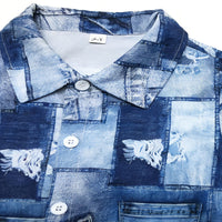 Load image into Gallery viewer, 2 Pieces Set Baby Kid Boys Solid Color Checked Shirts And Shorts Wholesale 26040218
