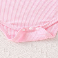 Load image into Gallery viewer, 3 Pieces Set Baby Kid Girls Solid Color Rompers Letters Love heart Pants And Headwear Wholesale 26040219
