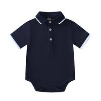 Load image into Gallery viewer, 3 Pieces Set Baby Boys Solid Color Rompers Shorts And Hats Wholesale 26040224
