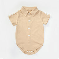 Load image into Gallery viewer, 2 Pieces Set Baby Kid Boys Solid Color Rompers And Shorts Wholesale 26040225
