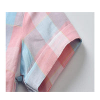 Load image into Gallery viewer, 2 Pieces Set Baby Kid Boys Color-blocking Checked Shirts And Solid Color Rompers Wholesale 26040231
